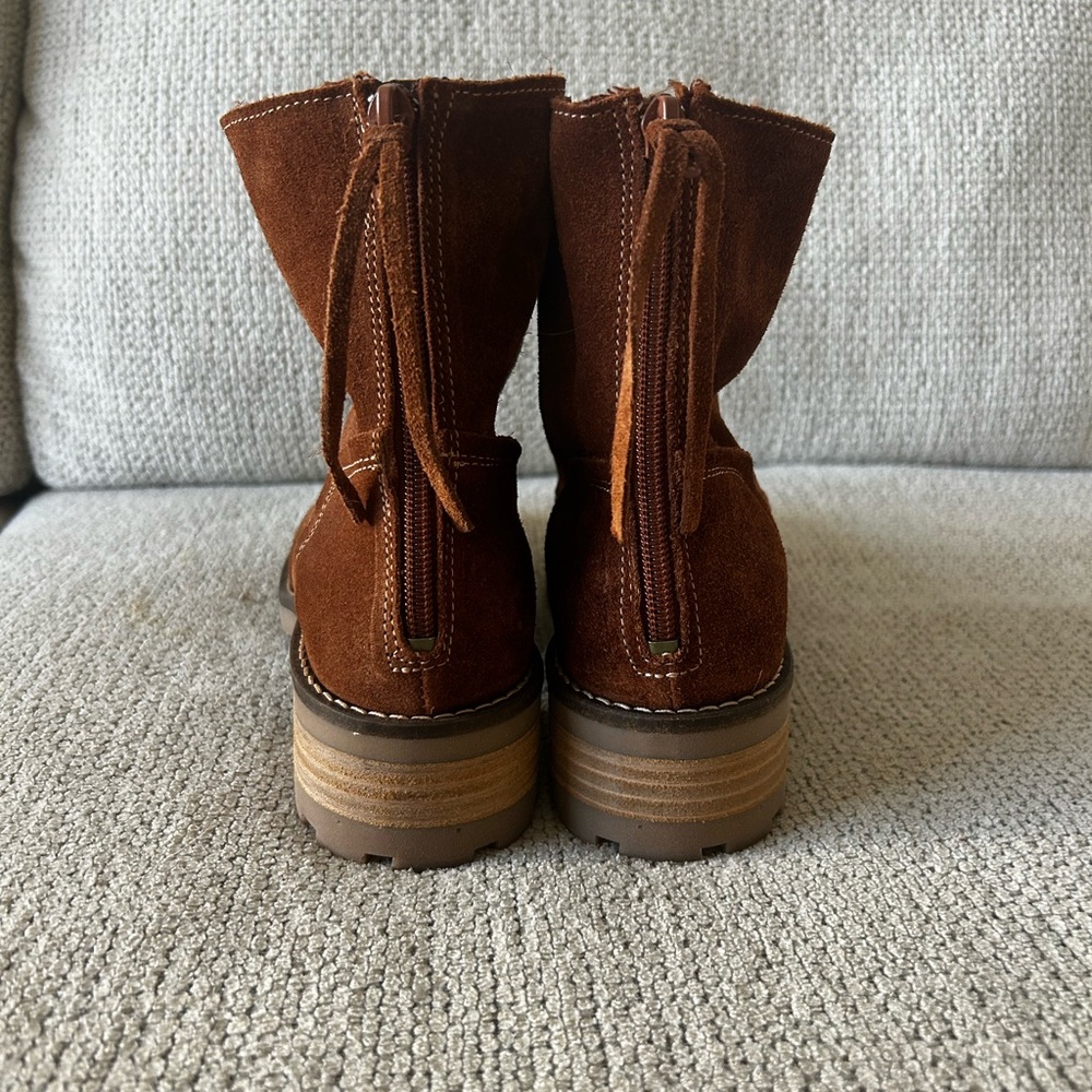 Brown Suede Ankle Boots - Picture 3 of 4